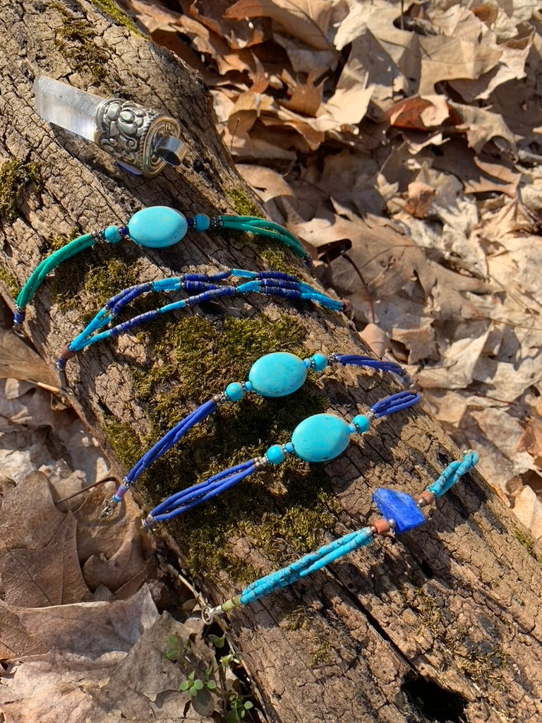 Turquoise and Lapis Lazuli bracelet - Afghanistan