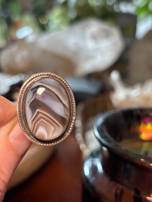Agate Ring size 5