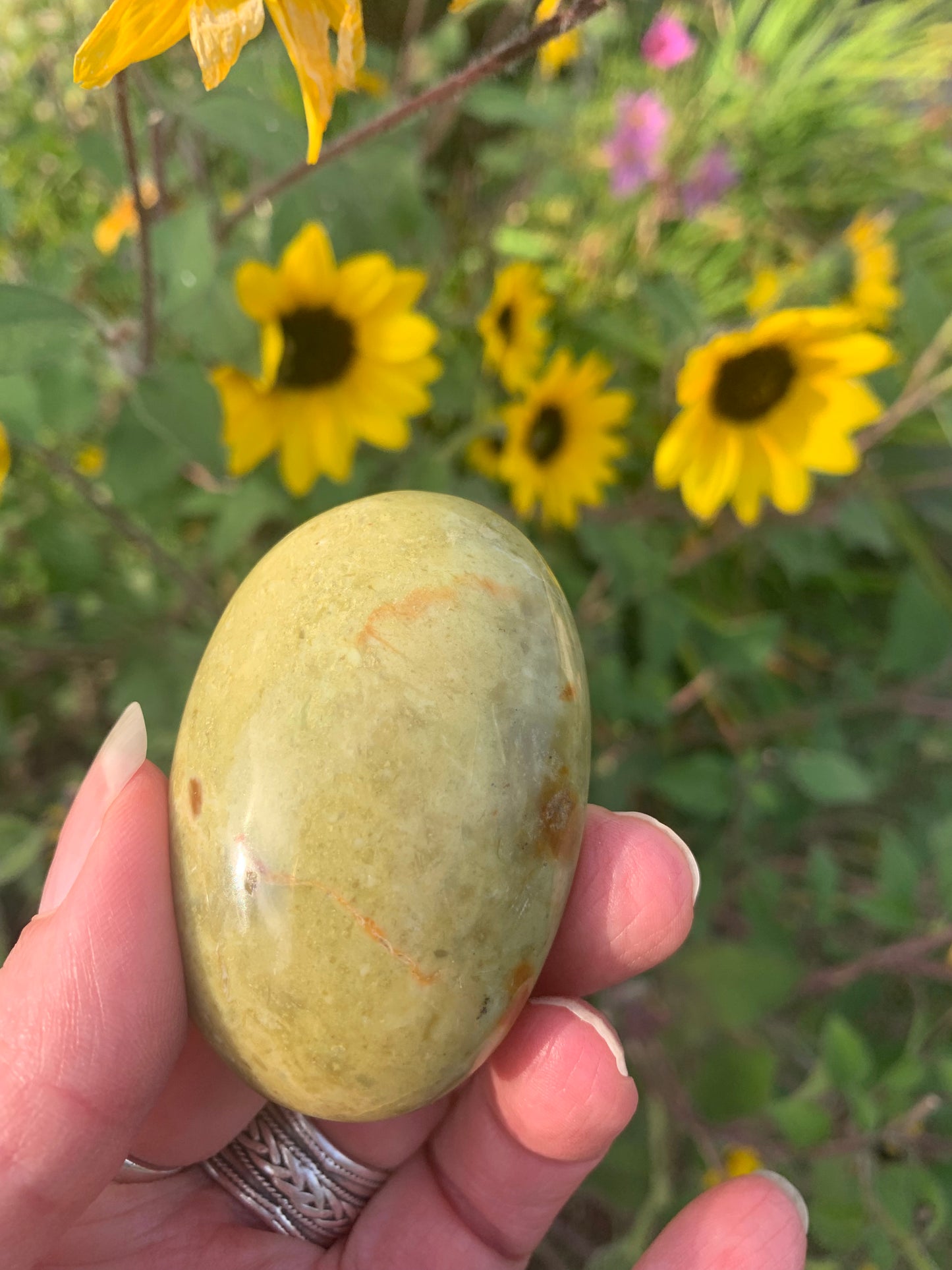 Green Opal Palm Stone