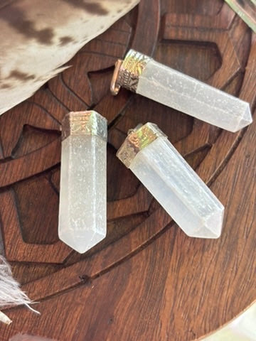 Selenite pendant