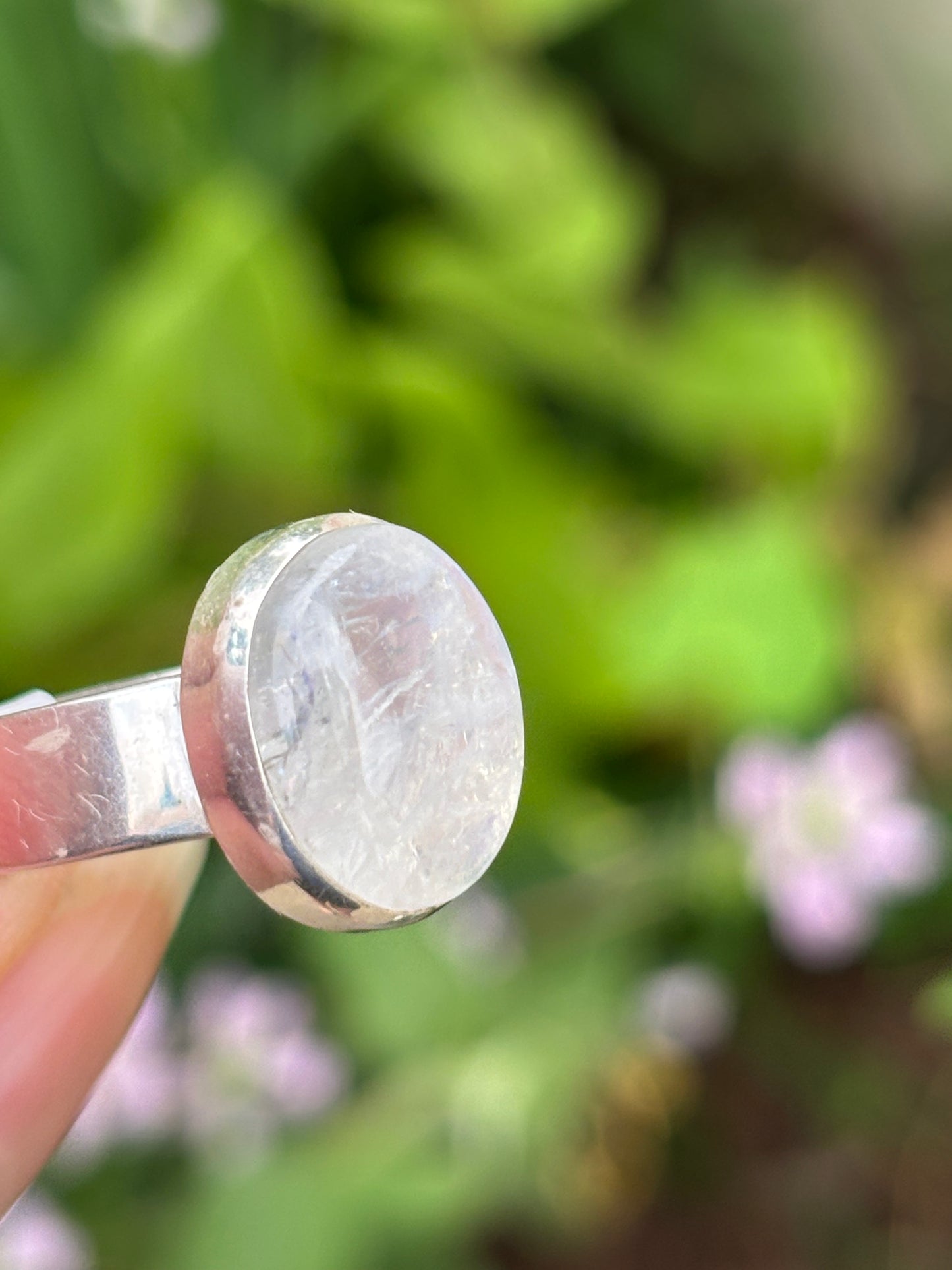 Rainbow Moonstone Ring size 7