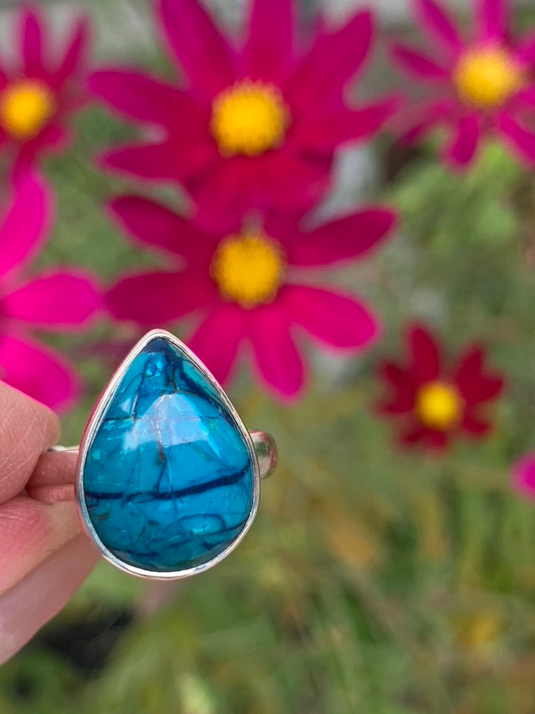 Chrysocolla, Azurite Ring size 6