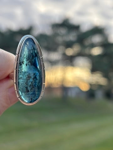 Teal Kyanite Ring size 6
