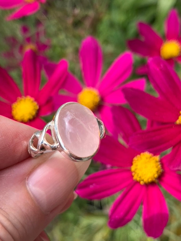 Rose Quartz Ring size 8