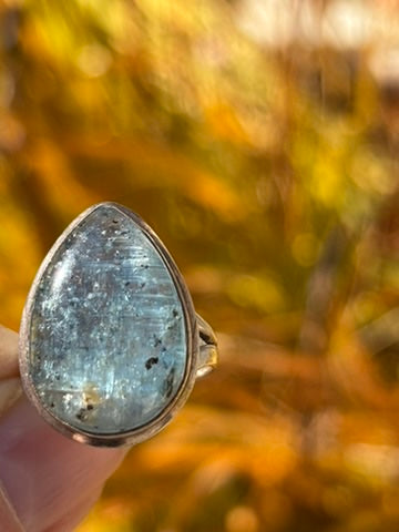 Mermaid Teal Kyanite Ring size 5.5