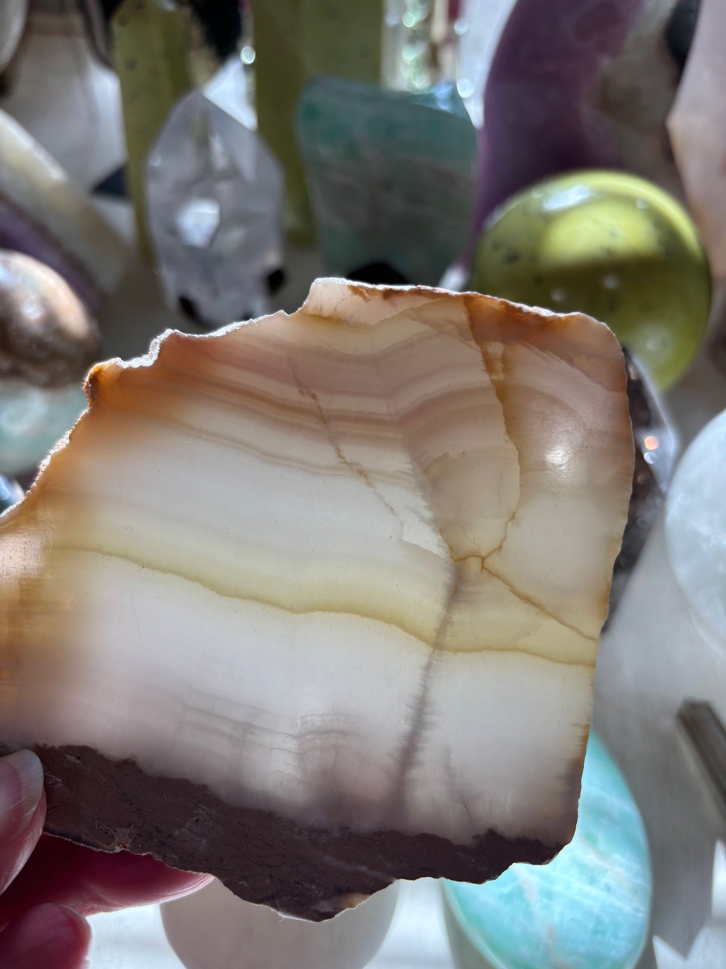 Watermelon Calcite - Slab - Pakistan