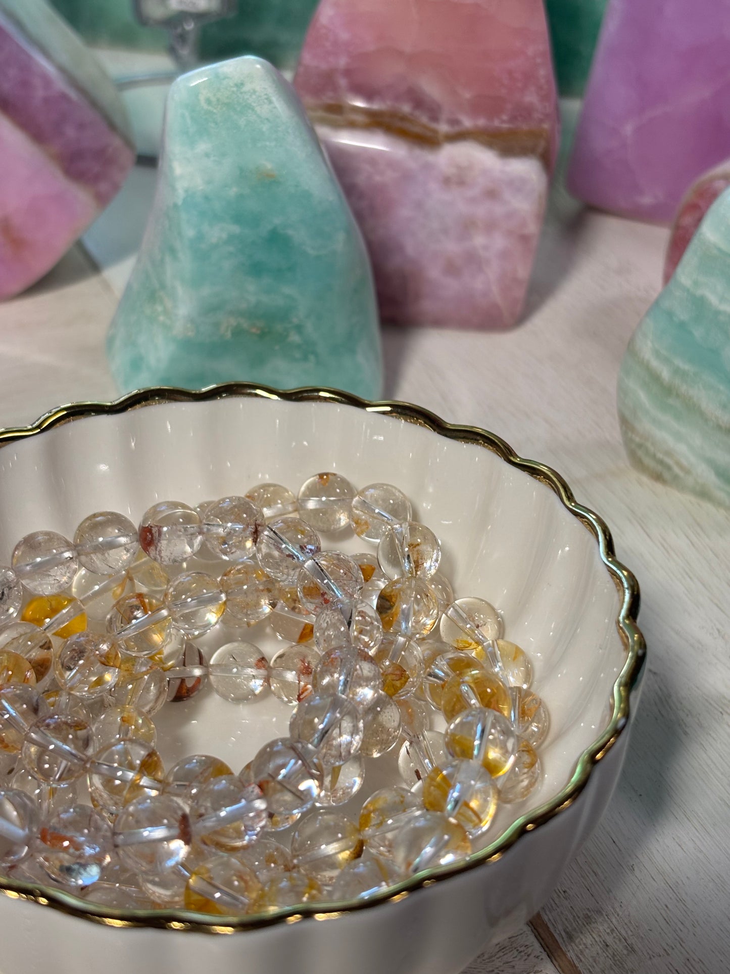 Lemurian Quartz with Iron Inclusions - Bracelet - Brazil