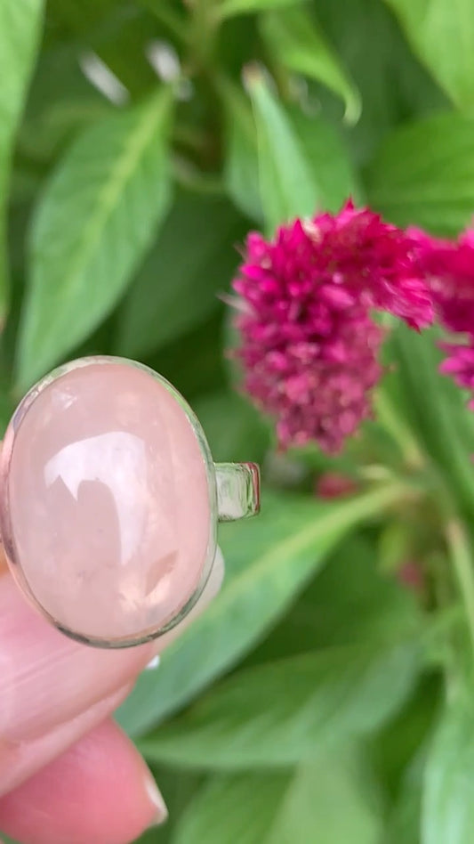 Rose Quartz Ring size 10