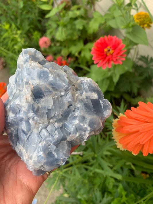 Blue Calcite natural