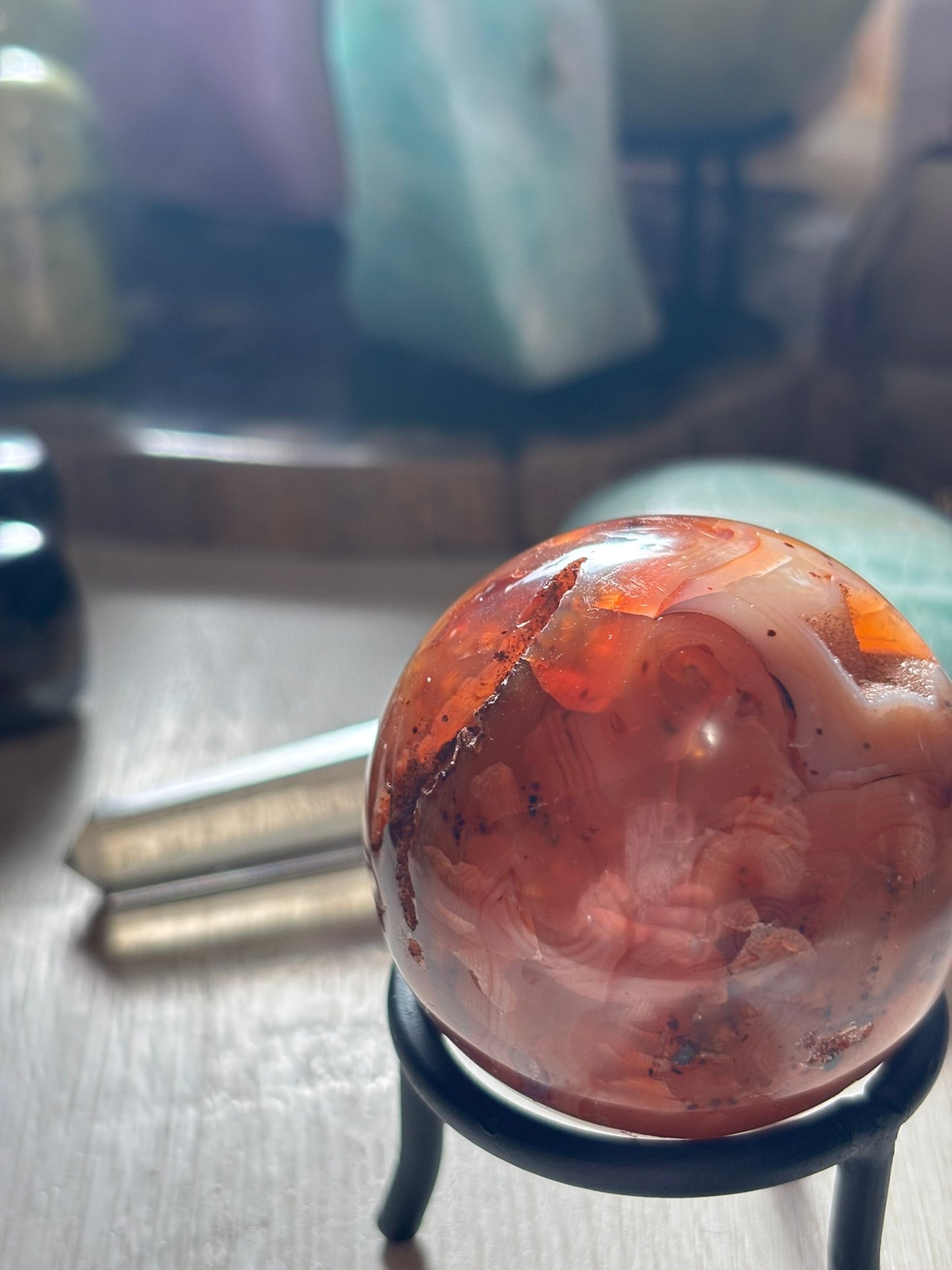Carnelian Sphere - Madagascar - 52 mm