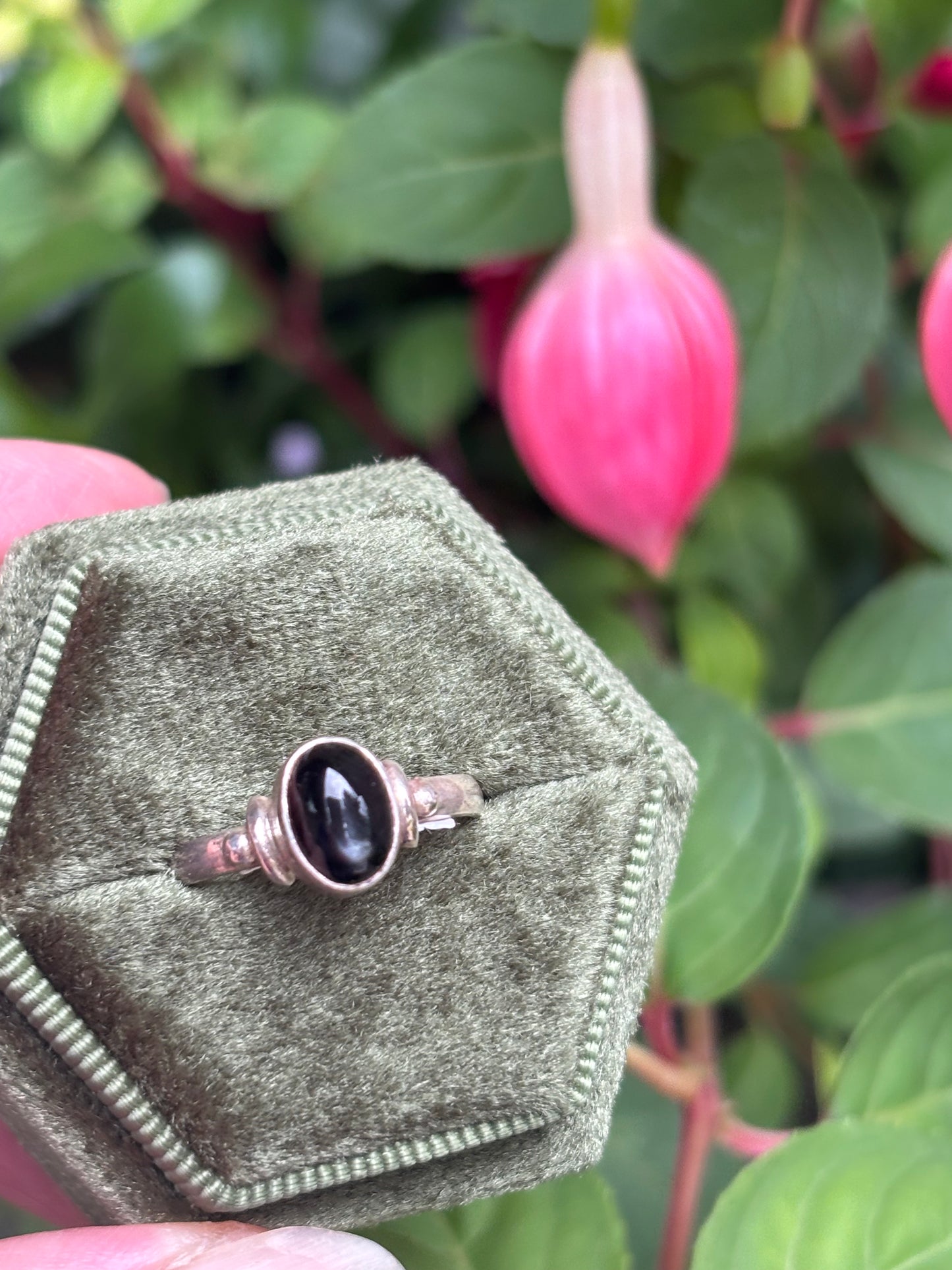 Black Star Diopside Ring Size 6.5