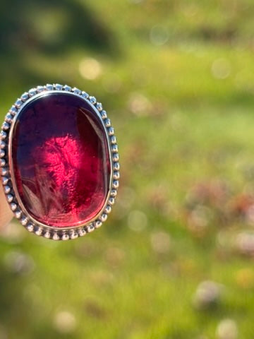 Rhodolite Garnet Ring size 8