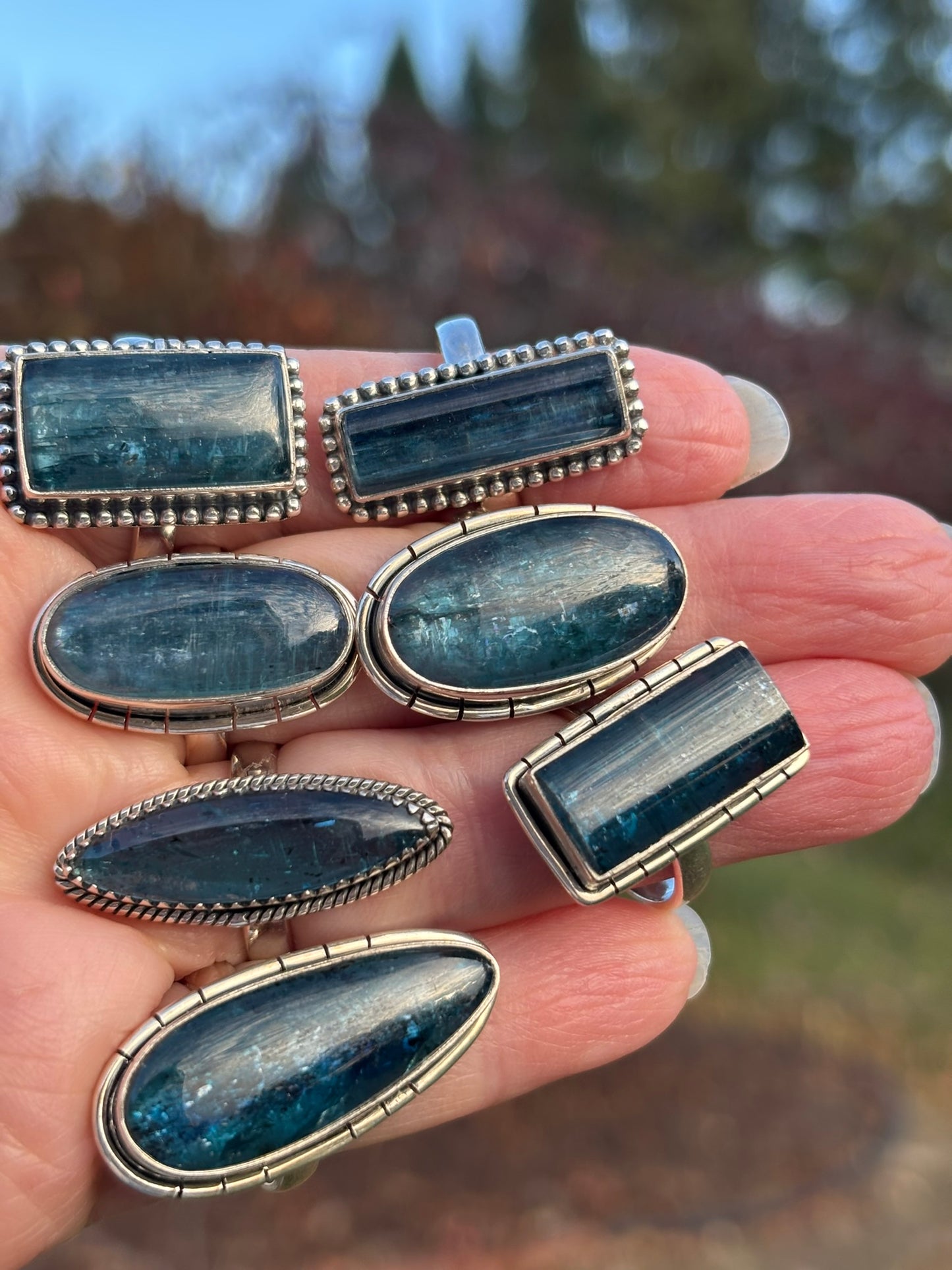 Teal Kyanite Ring size 9