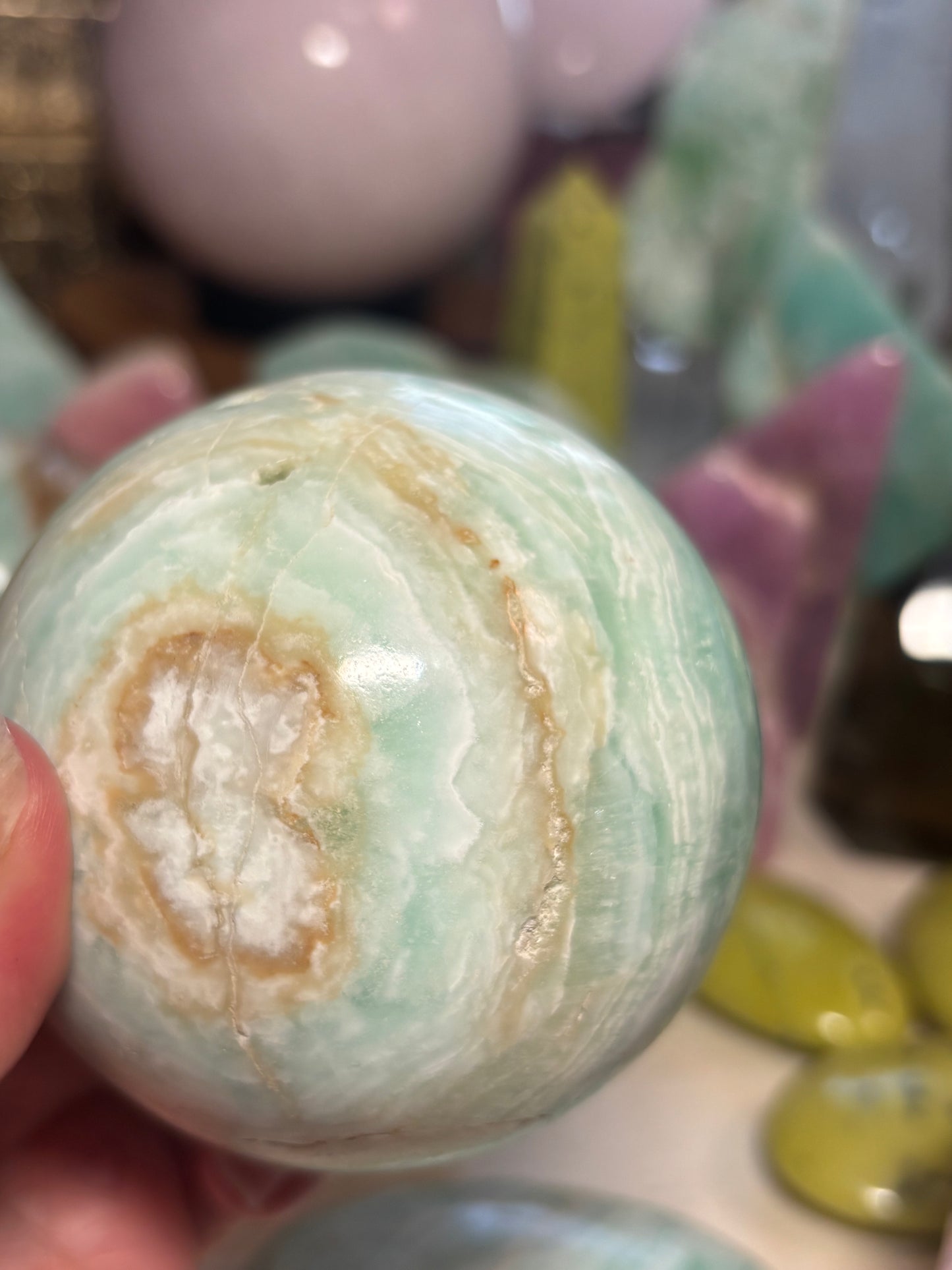 Caribbean Calcite - Sphere - Pakistan