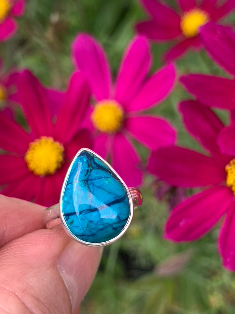 Chrysocolla, Azurite Ring size 6