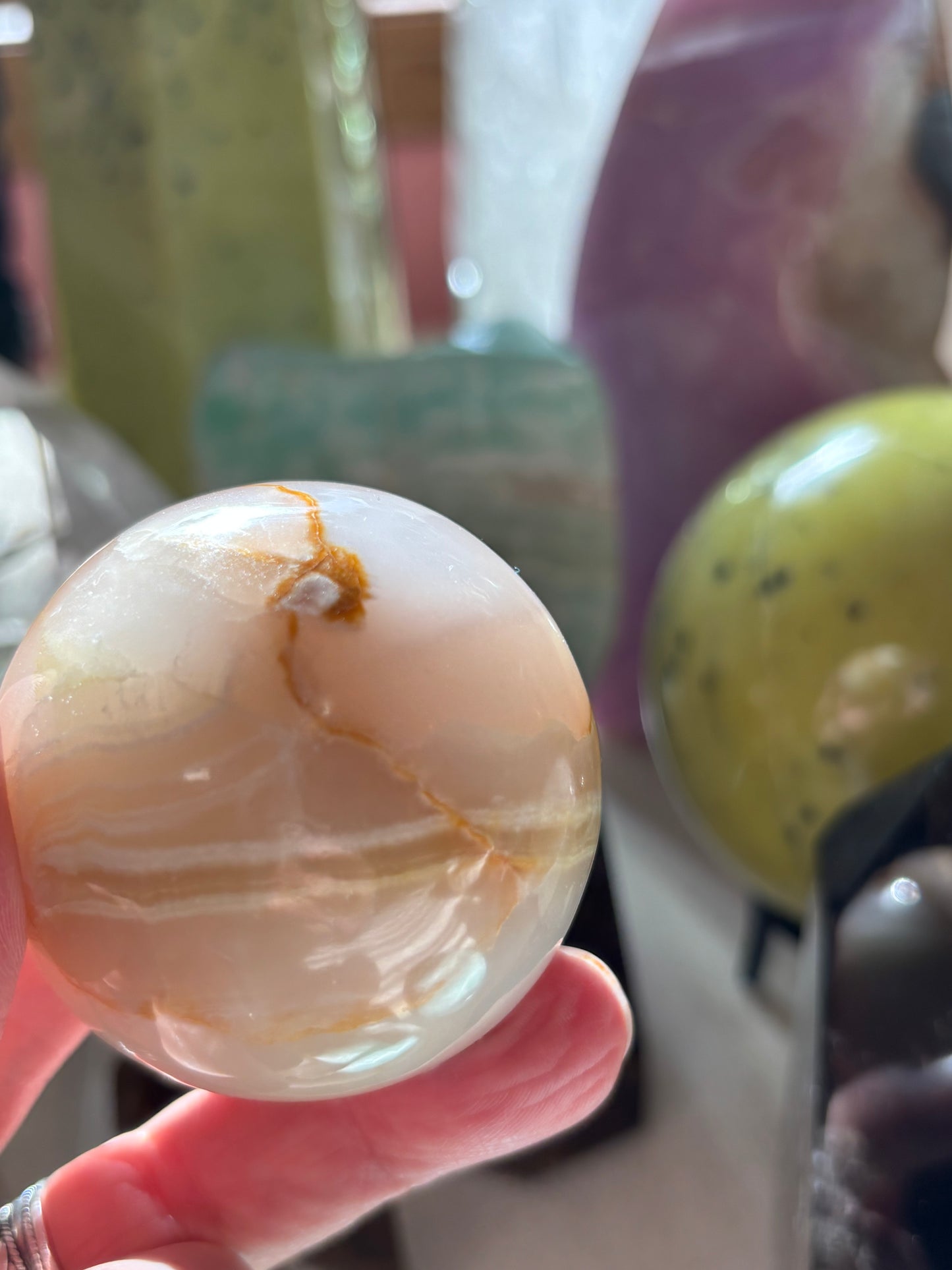 Watermelon Calcite - Sphere - Pakistan