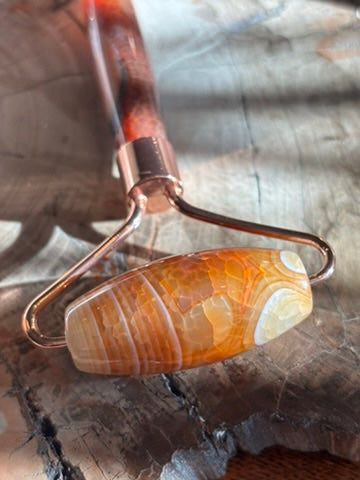Fire Agate Crystal Facial Roller