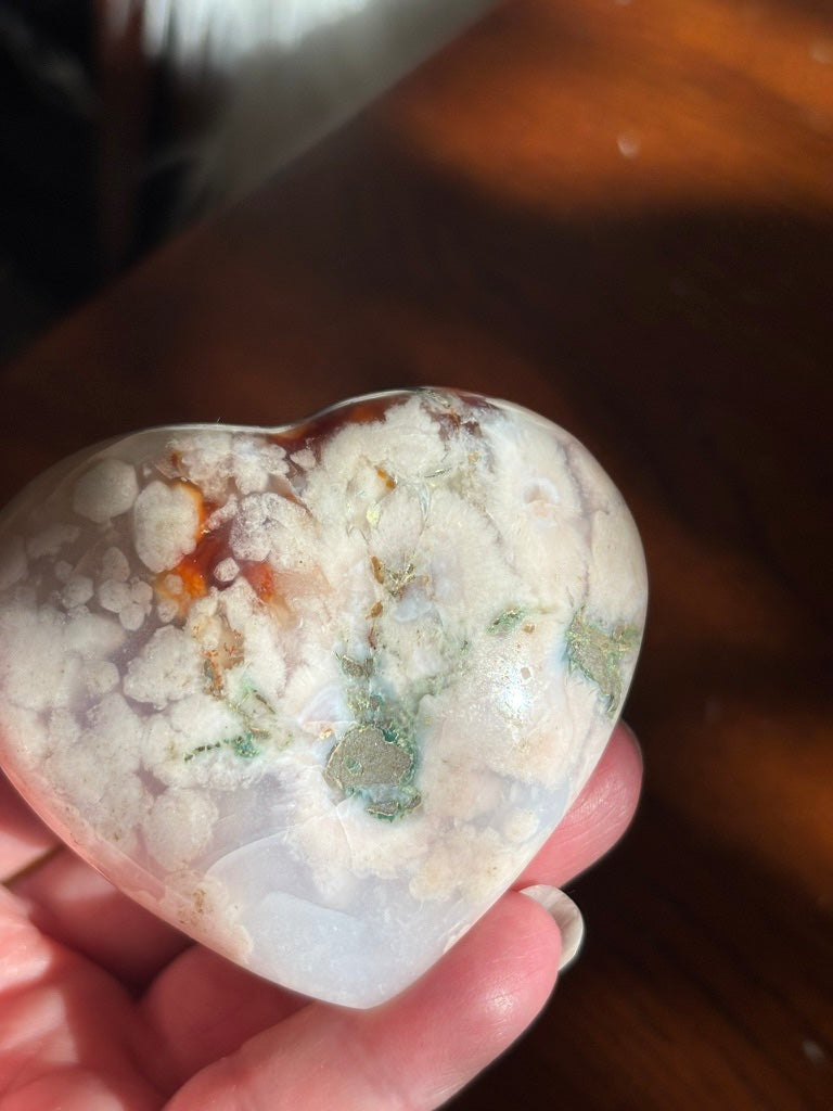 Flower Agate - Heart | Madagascar