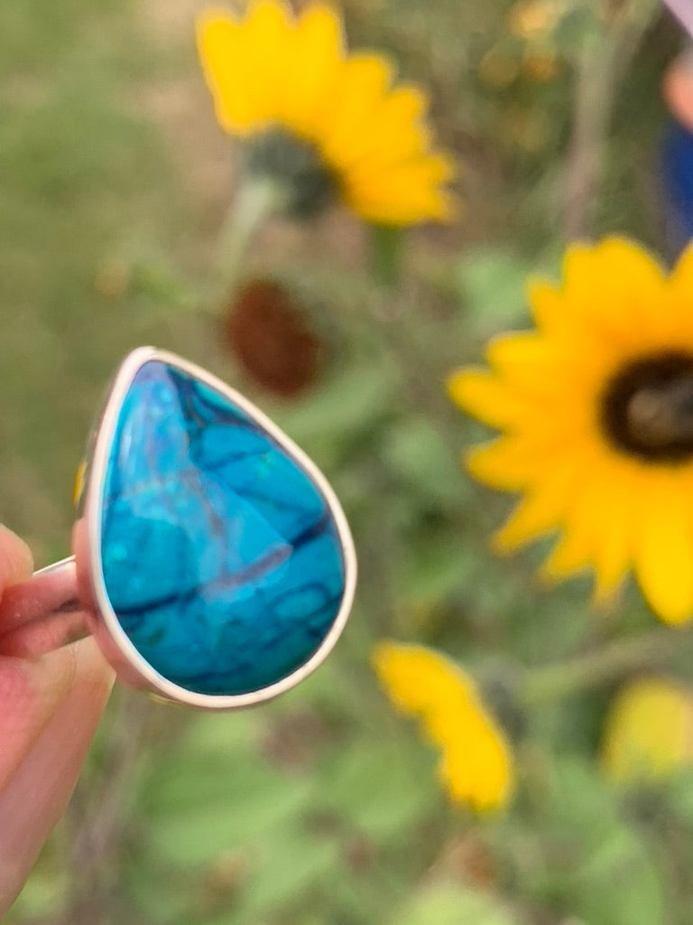 Chrysocolla, Azurite Ring size 6