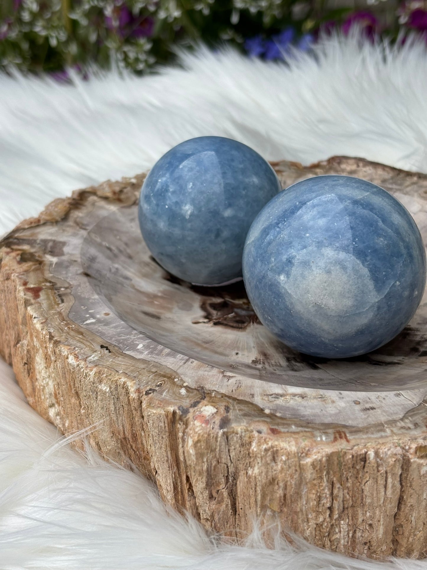 Blue Calcite | Sphere | Madagascar