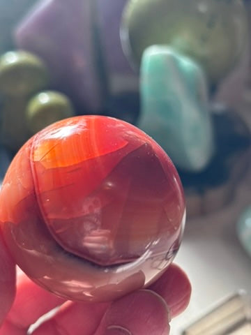Carnelian Sphere - Madagascar - 50 mm