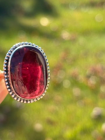 Rhodolite Garnet Ring size 8