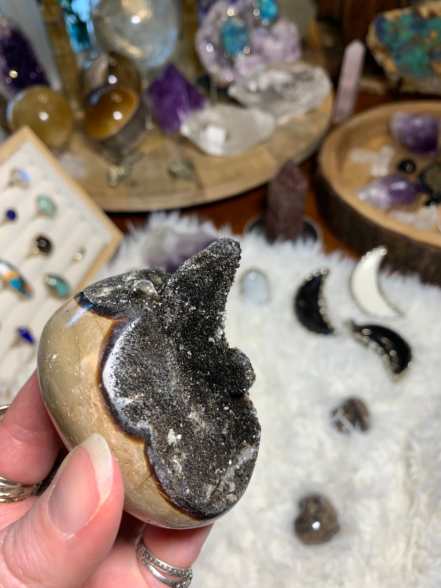 Septarian Druzy Dragon Egg - Madagascar