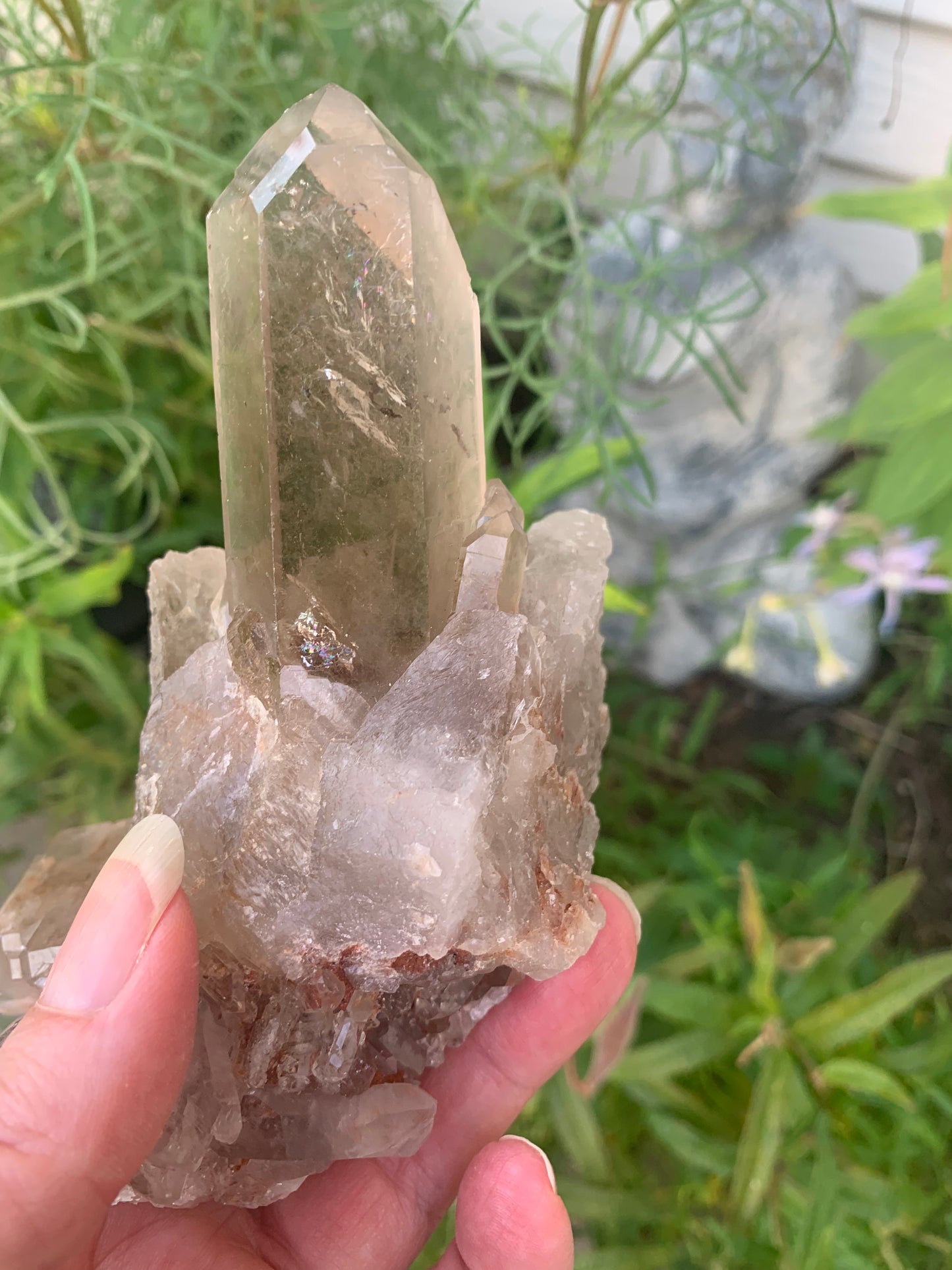 Smokey Lemurian Quartz Cluster - Brazil