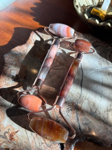Fire Agate Crystal Facial Roller
