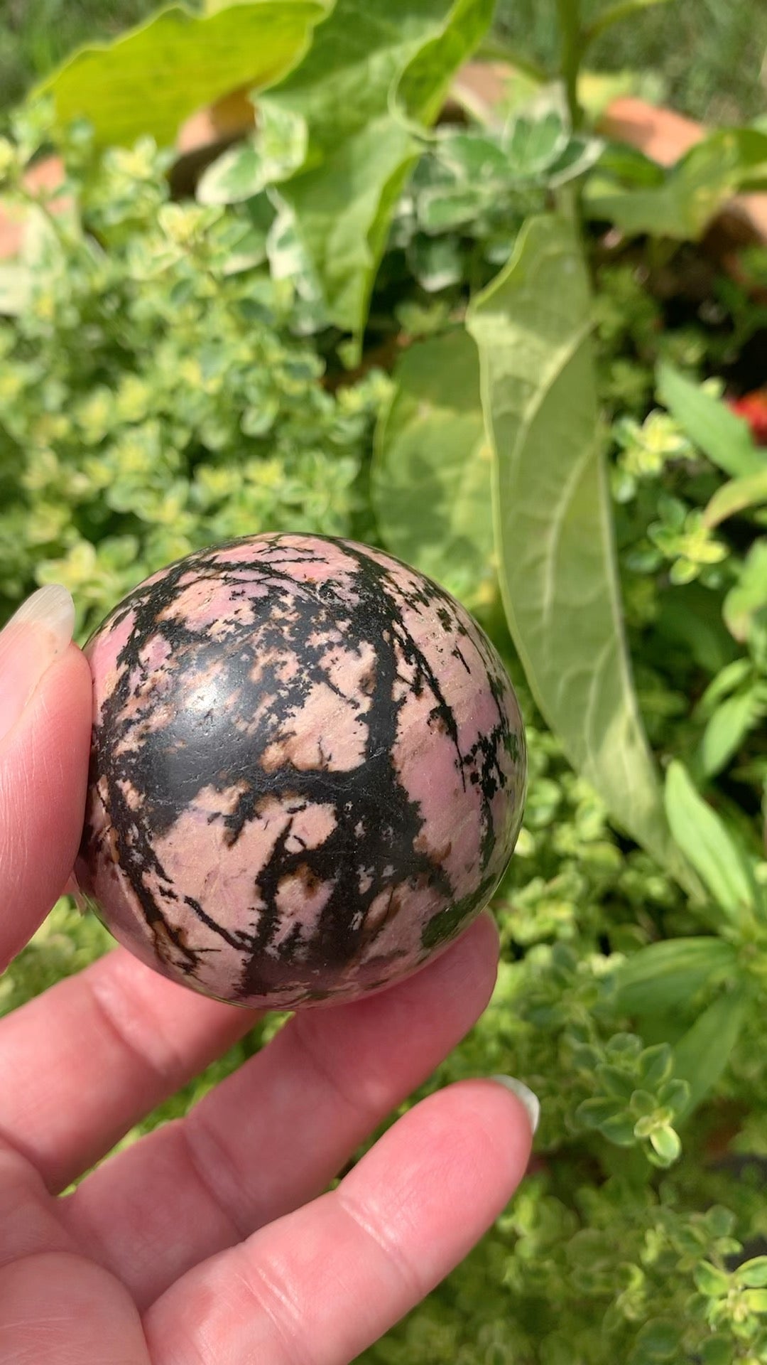 Rhodonite Sphere