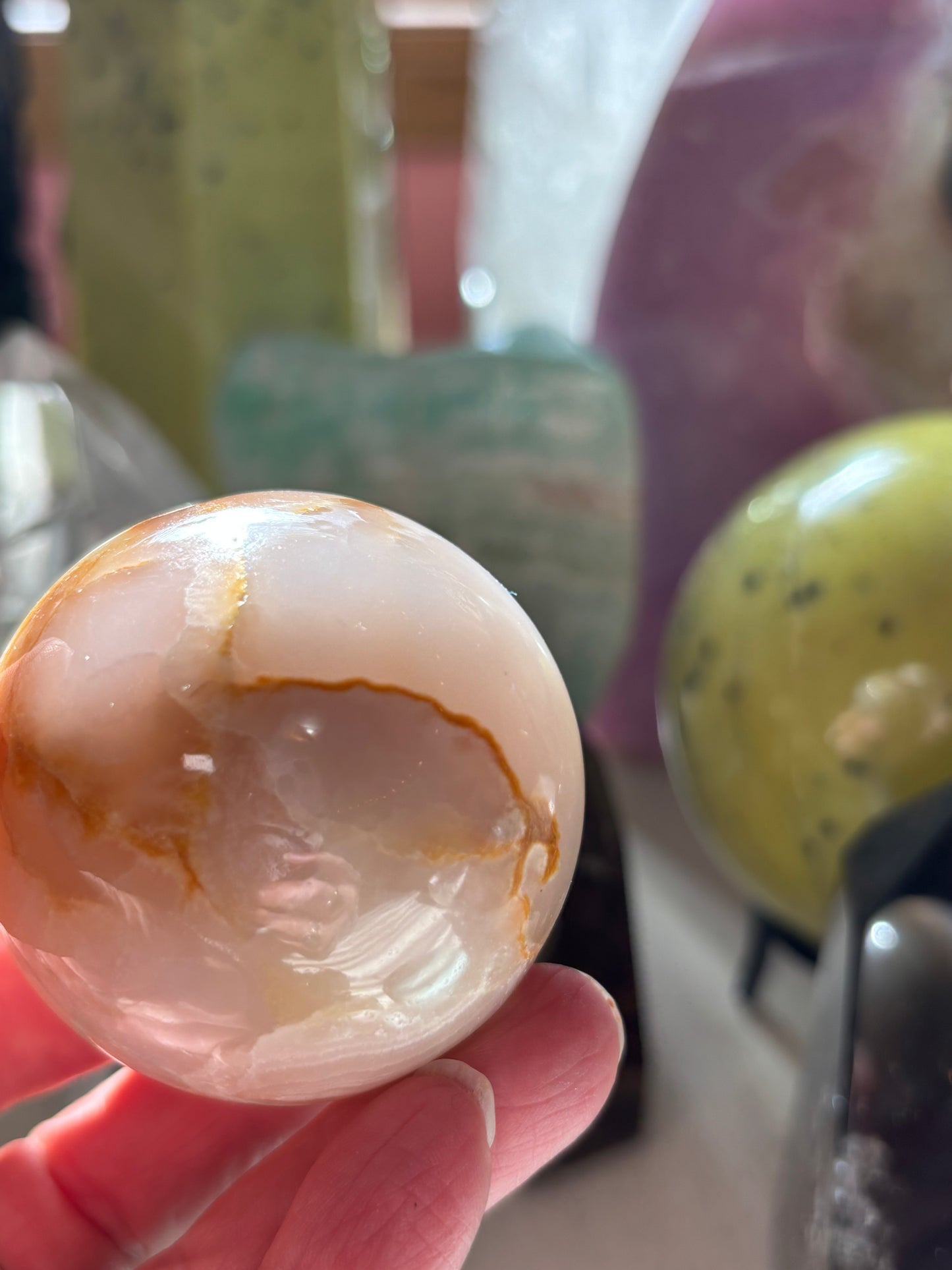 Watermelon Calcite - Sphere - Pakistan