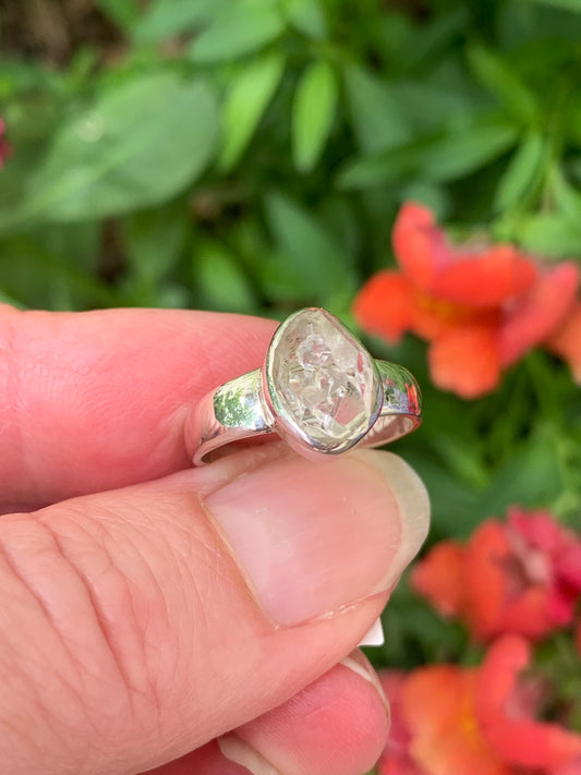 Herkimer Diamond Ring size 5.5