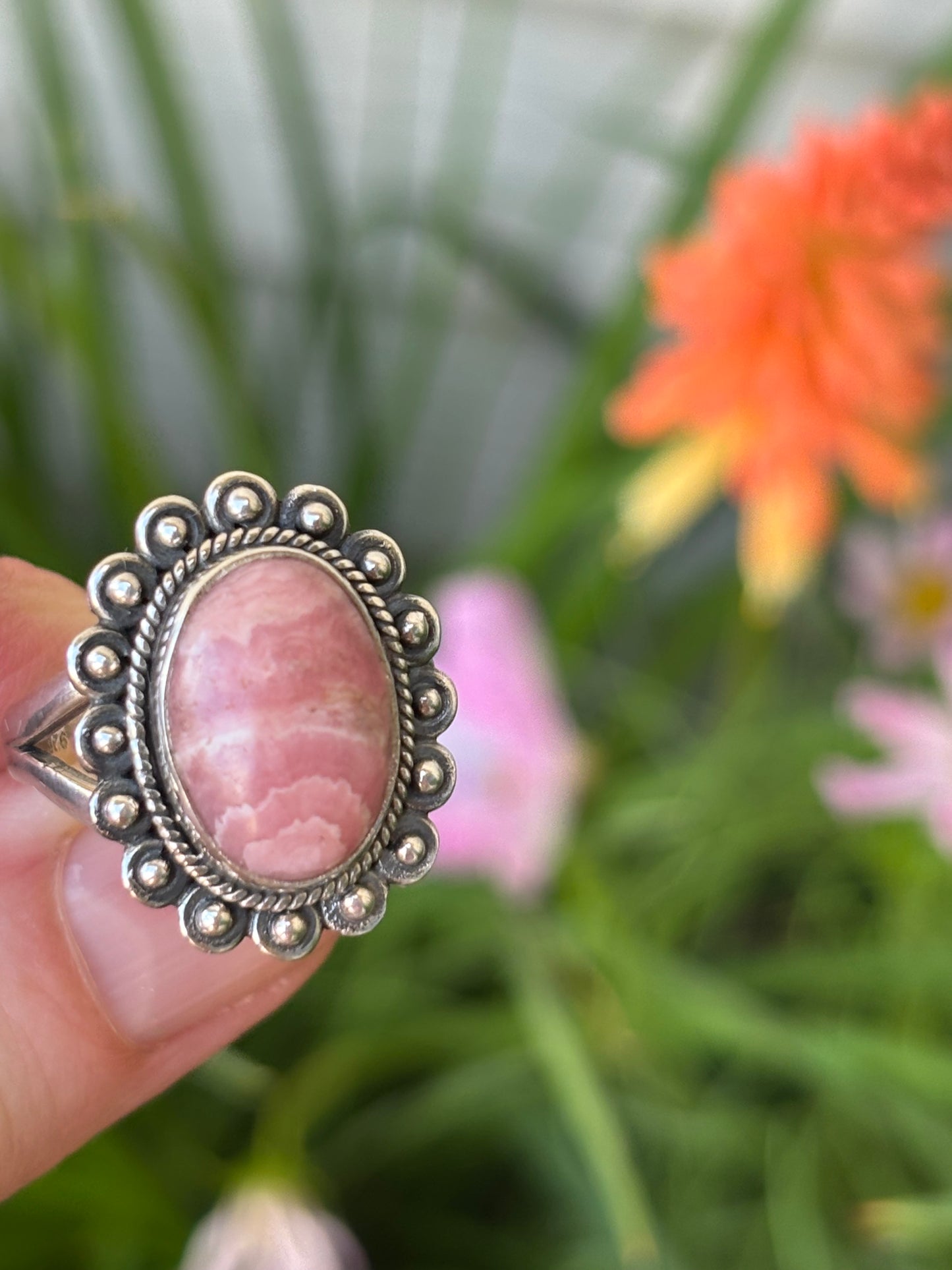 Rhodocrosite Ring size 8