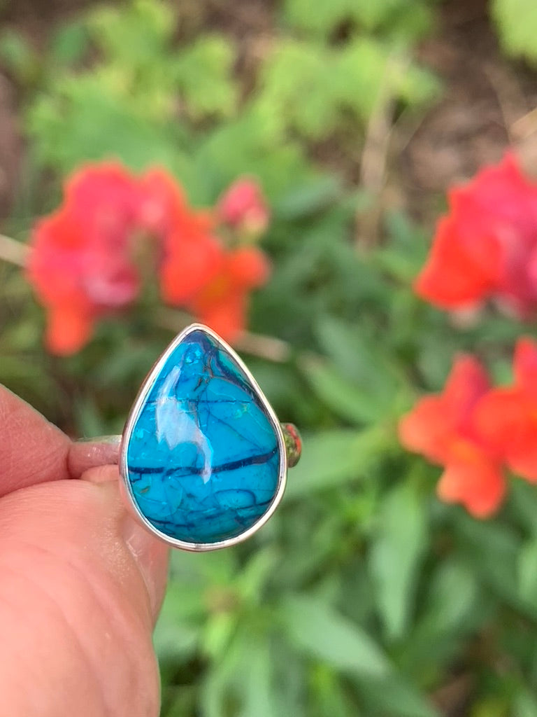 Chrysocolla, Azurite Ring size 6