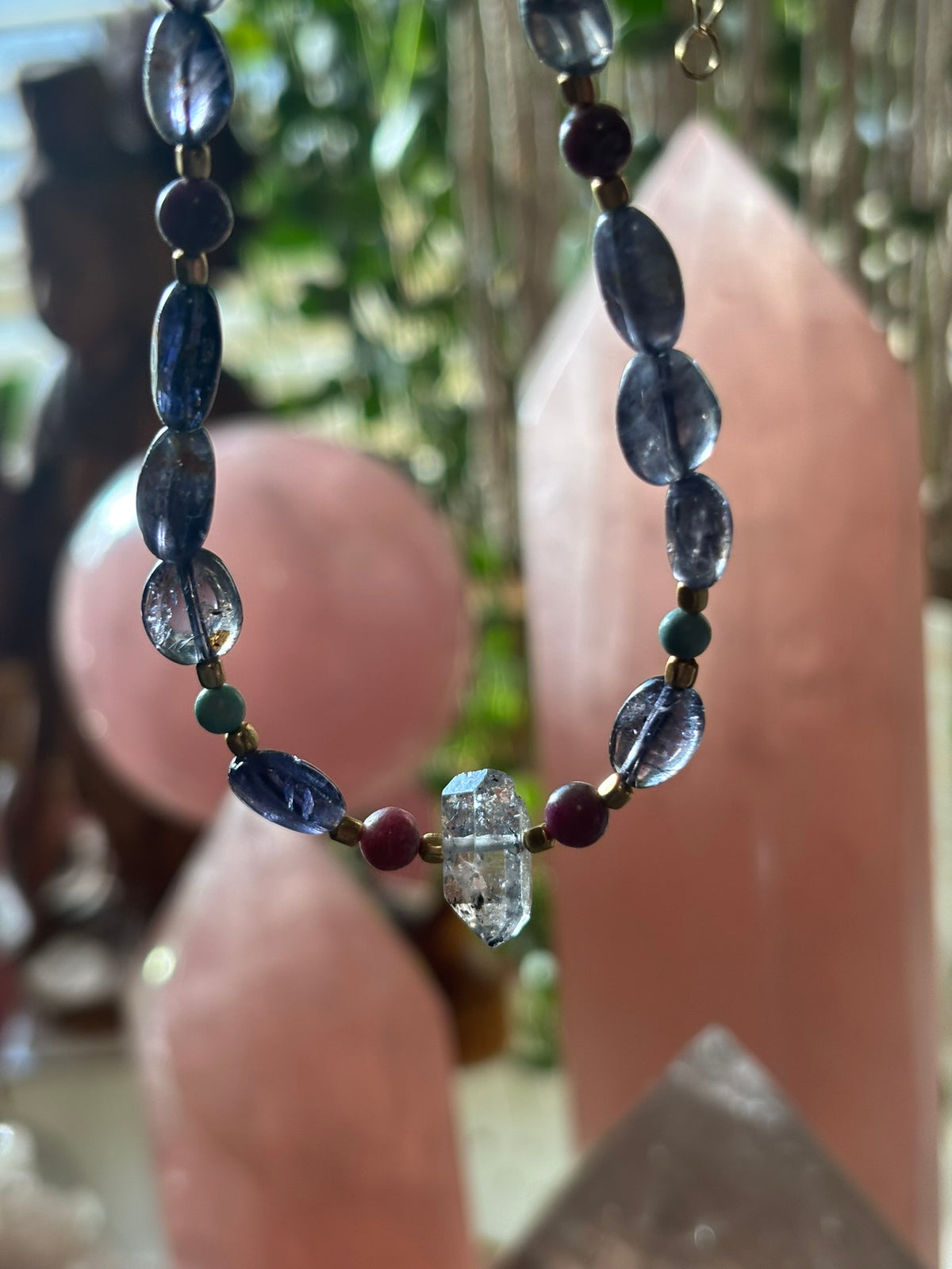 The Divine Channel | Herkimer Diamond • Pink Tourmaline • Iolite • Turquoise