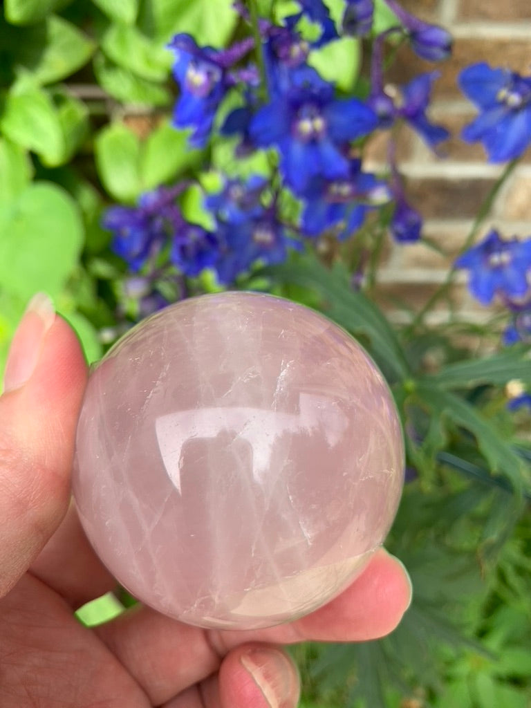 Star Rose Quartz Sphere