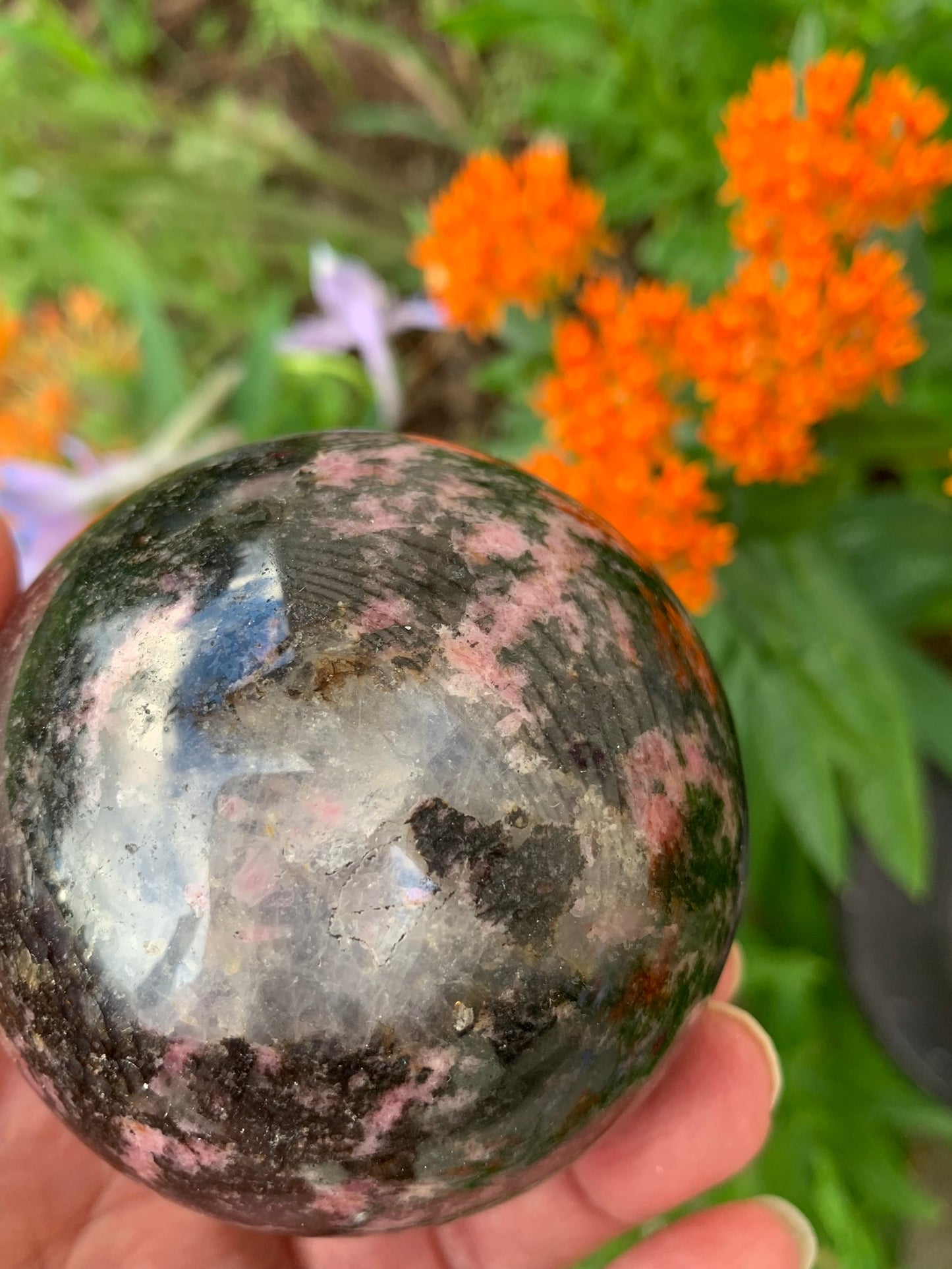 Rhodonite Sphere - Madagascar