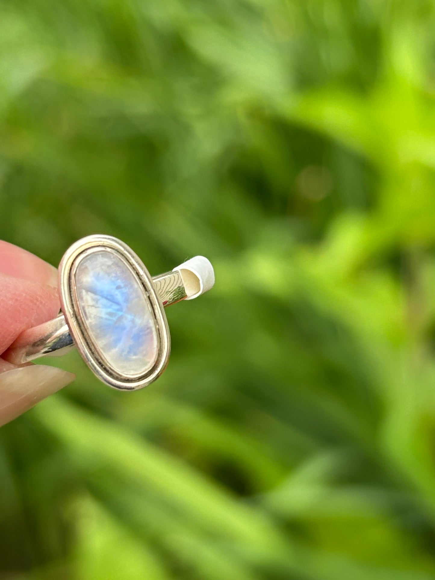 Rainbow Moonstone Ring size 7