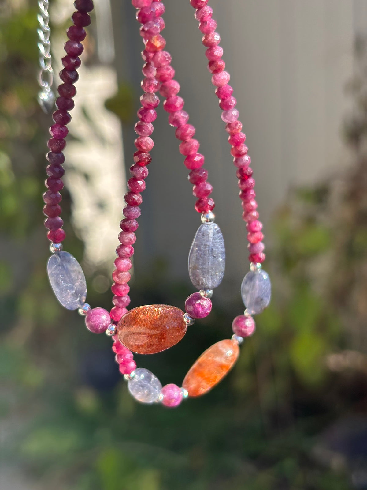 The Sacred Flame | Red Spinel • Pink Tourmaline • Sunstone • Iolite