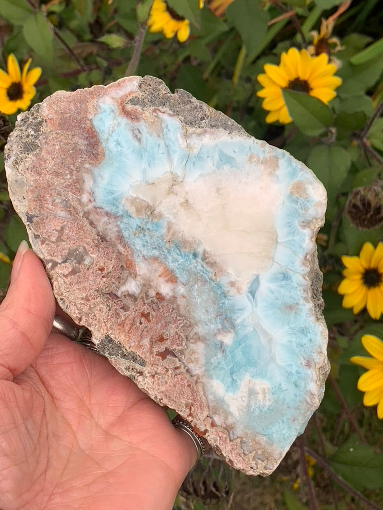 Larimar Slice - Polished both sides