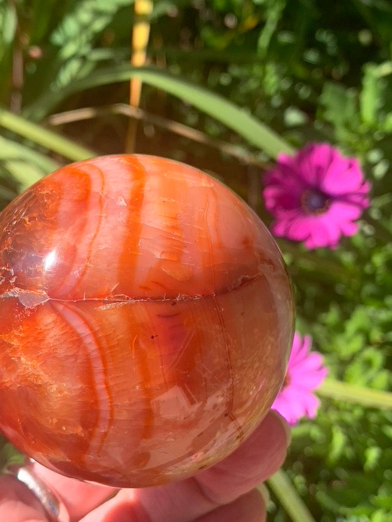 Carnelian Sphere - Madagascar - 64 mm