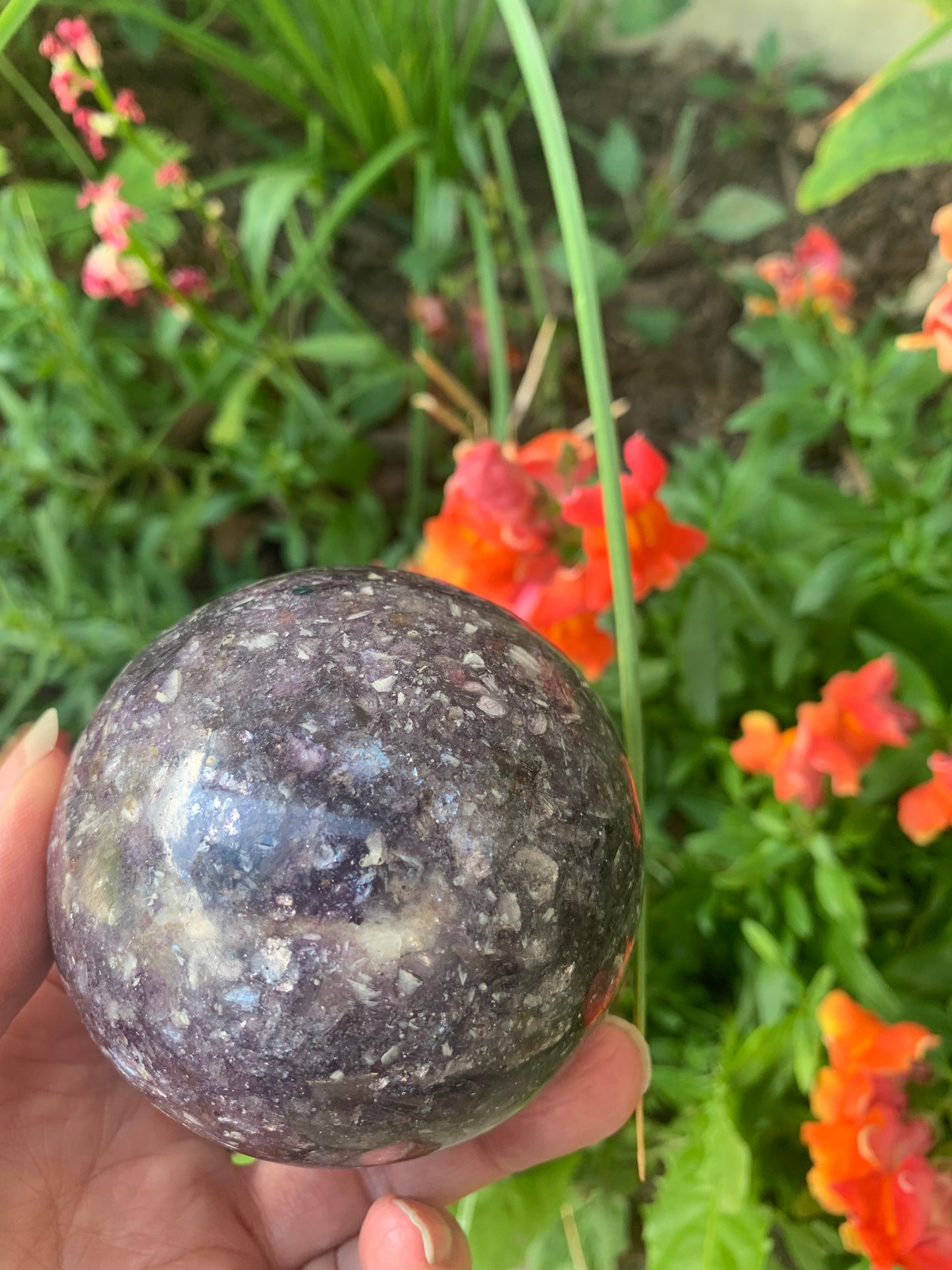 Lepidolite Sphere