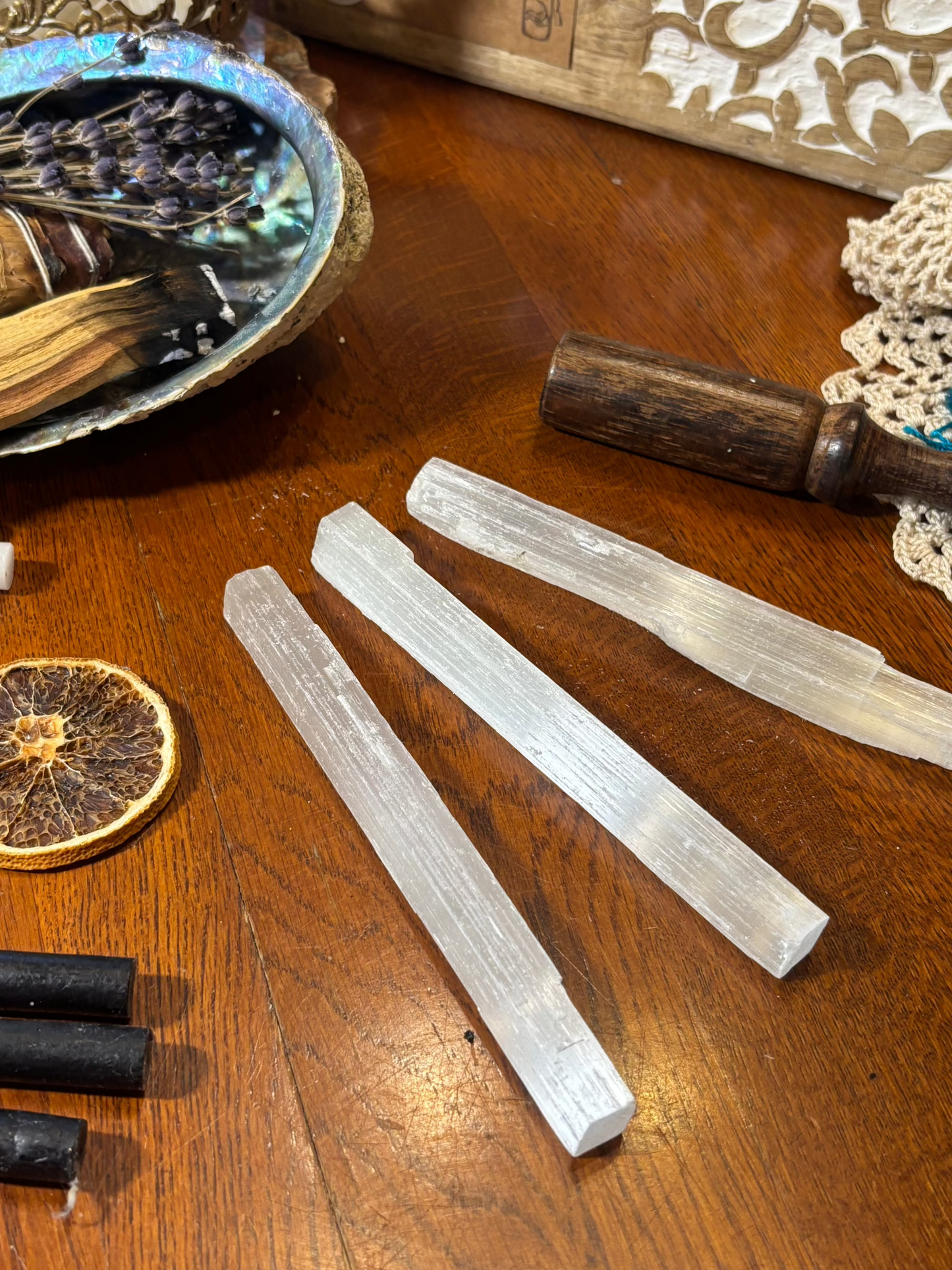 Selenite Wand 6"