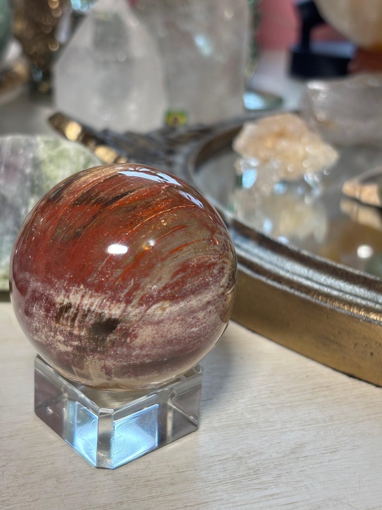Petrified Wood Sphere - Madagascar