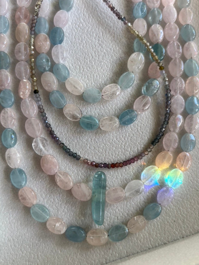 Soft Horizon -  Mixed Morganite & Aquamarine — Nigeria