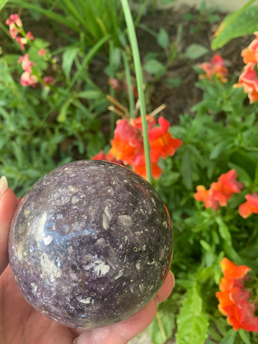 Lepidolite Sphere