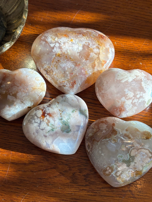 Flower Agate - Heart | Madagascar