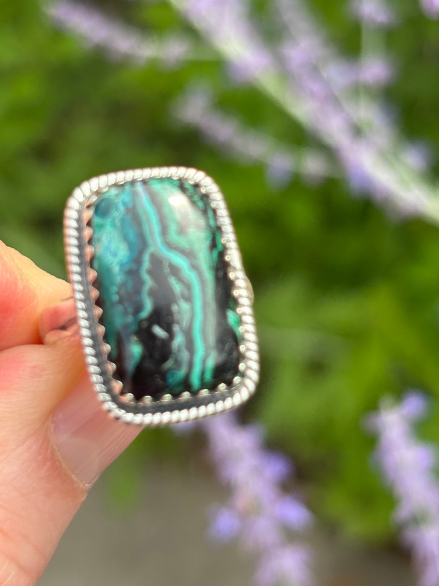 Malachite Chrysocolla Ring size 8