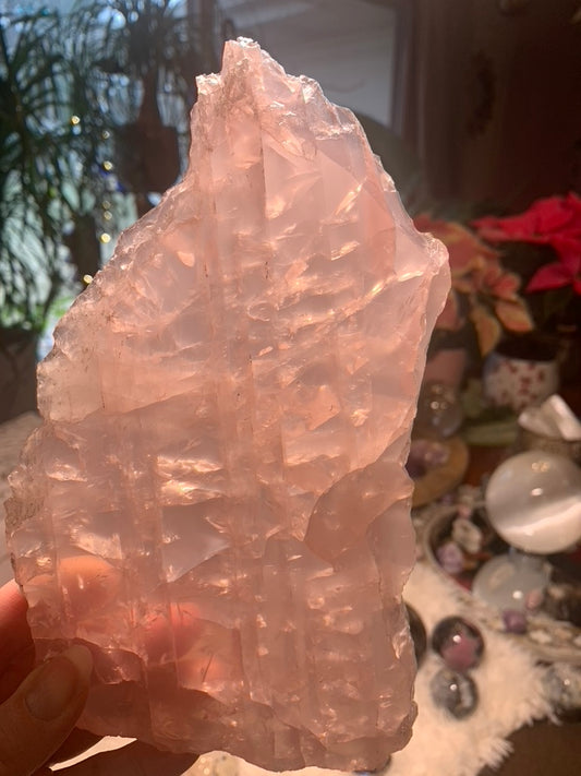 Rose Quartz Slice - Rainbow - Madagascar