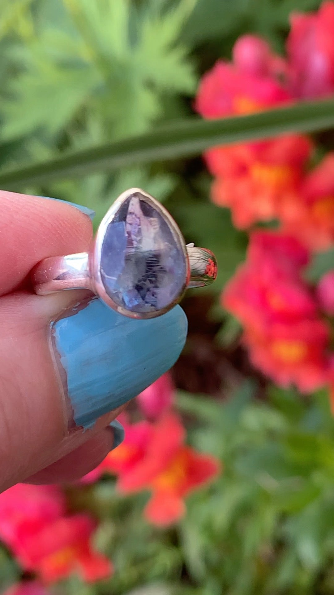 Blue Fluorite Ring size 5.5